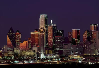 Night view of Dallas