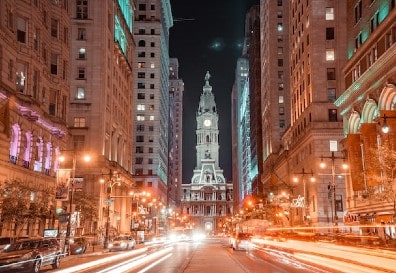 Night view of Philadelphia