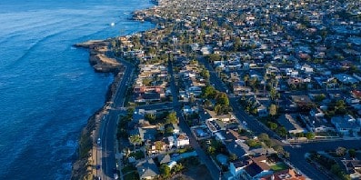 Coastal side of San Diego