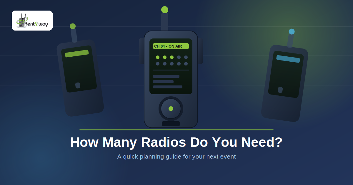 Rent2way two-way radios illustration for event communication planning guide